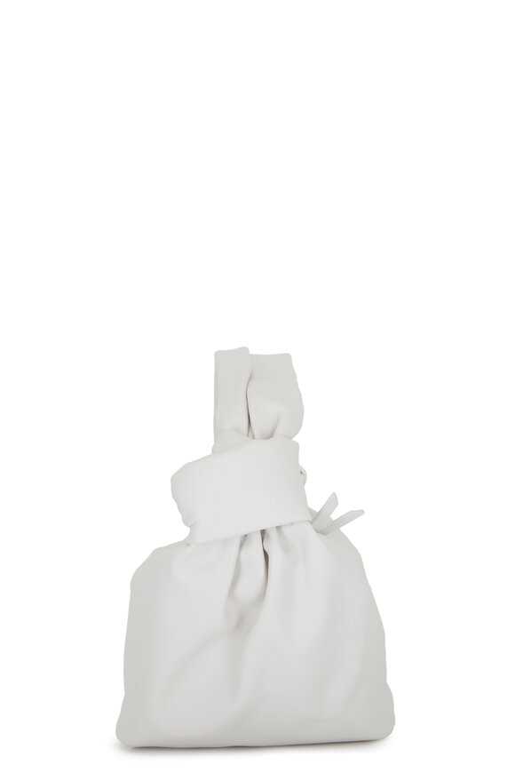 Bottega Veneta - Jodi White Leather Knot Mini Hobo Bag  
