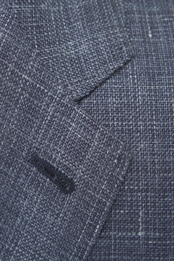 Canali - Kei Blue Wool, Silk & Linen Sportcoat