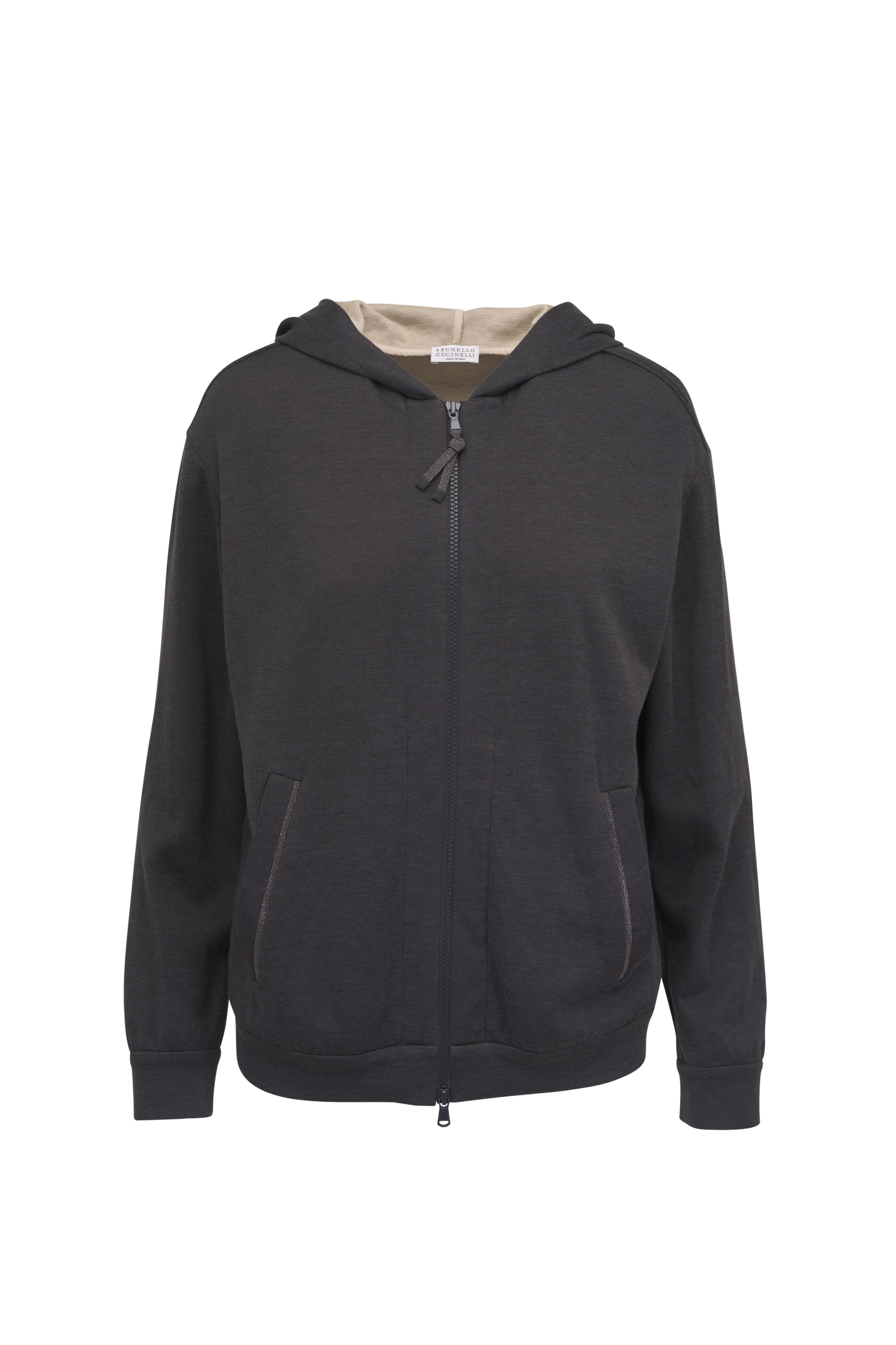 Brunello Cucinelli - Coal Zip Spa Hoodie