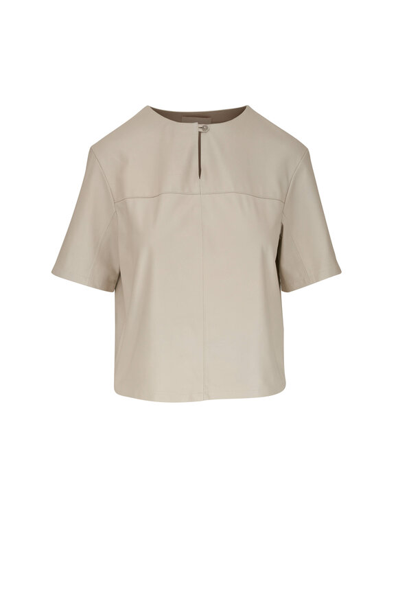 TWP - Cate Cream Paper Suede Top 