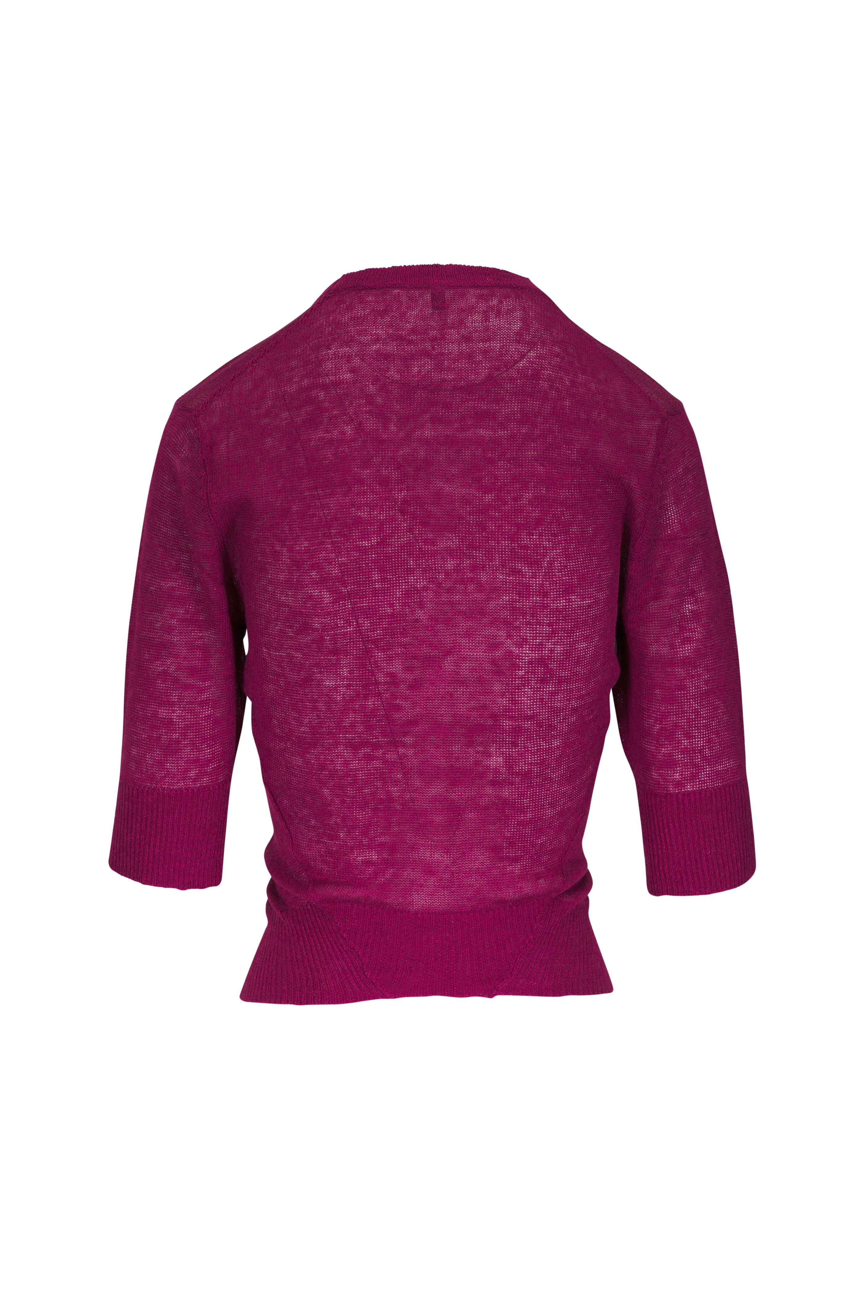 R13 - Plum Pink Split Hem Cardigan