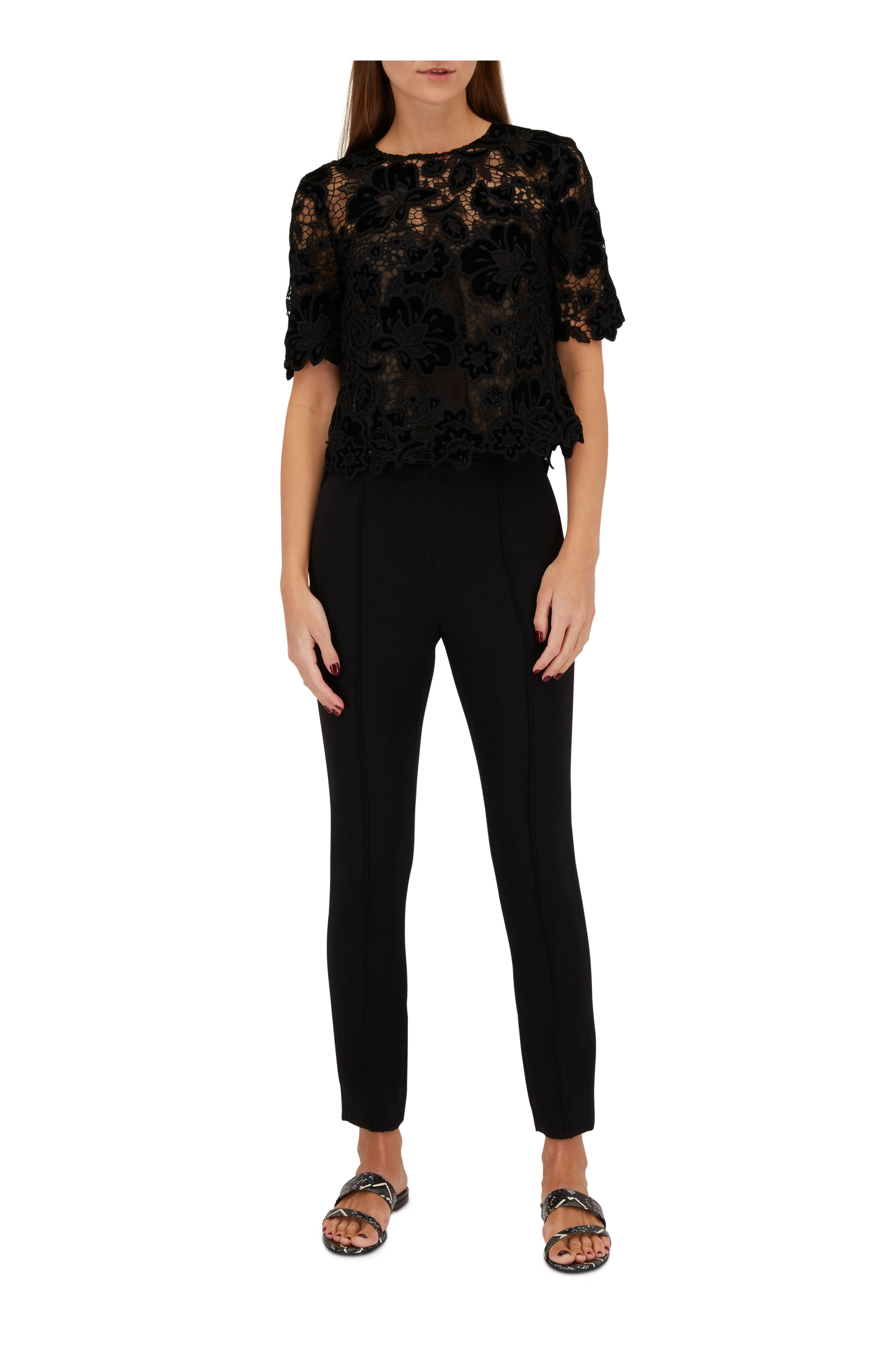 Carolina Herrera - Black High Waisted Skinny Pant