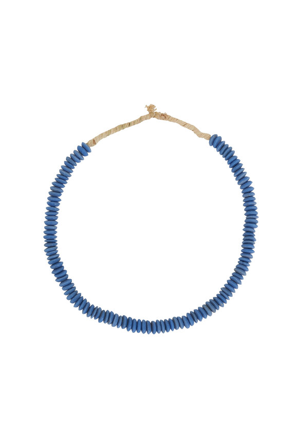Cristina V. - Cornflower Blue Trade Bead Necklace