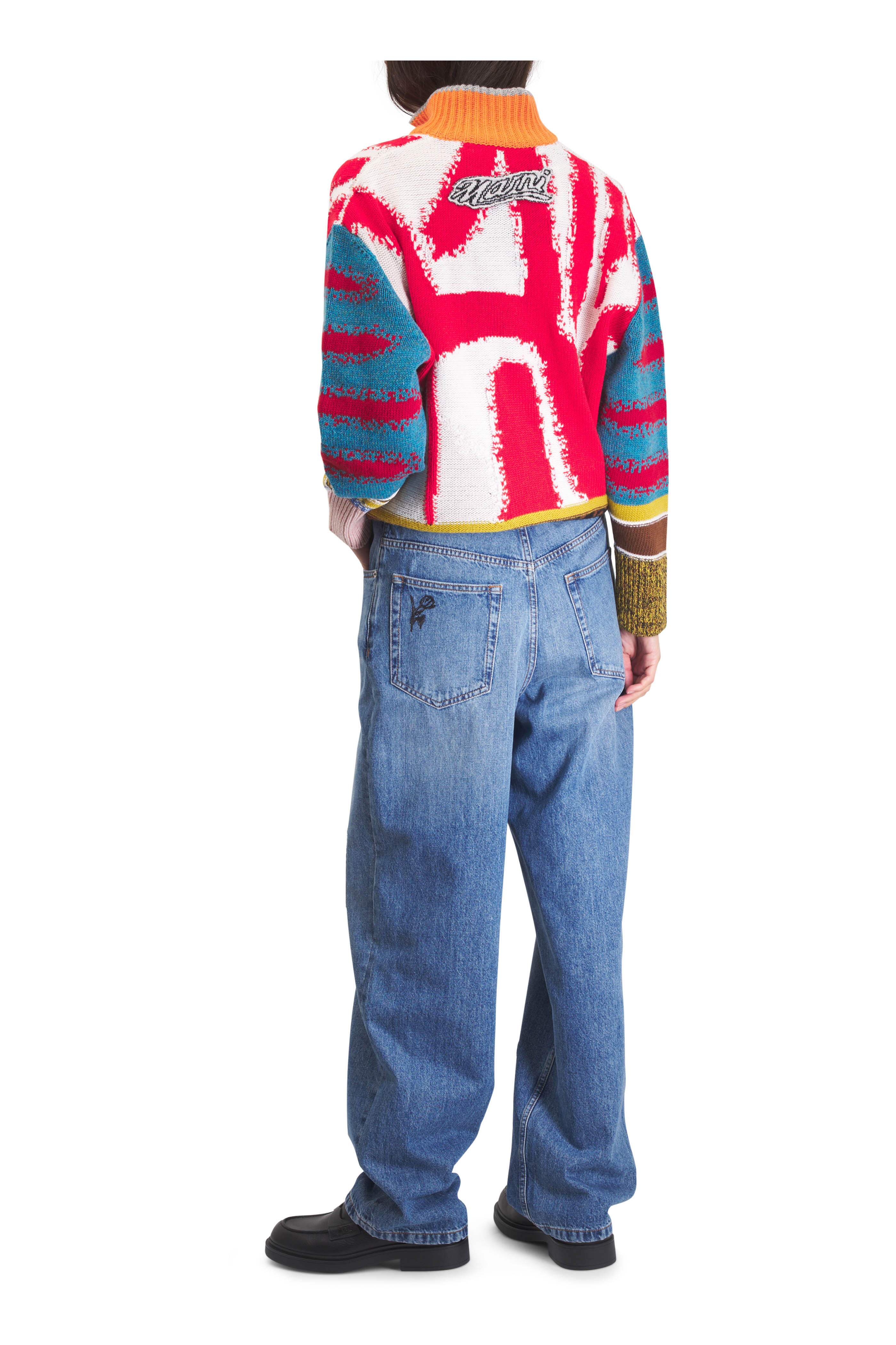 Marni - Instaria Multicolor Wool Zip Cardigan