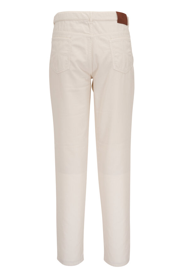 Brunello Cucinelli - Off White Corduroy Five Pocket Pant 