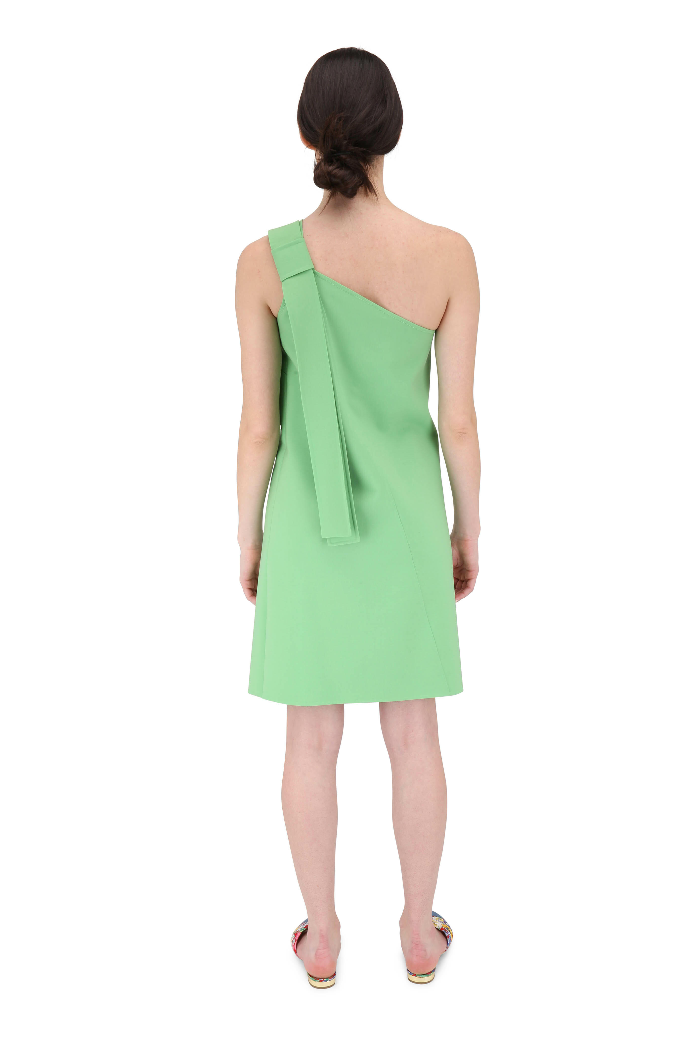 Zara green clearance one shoulder dress