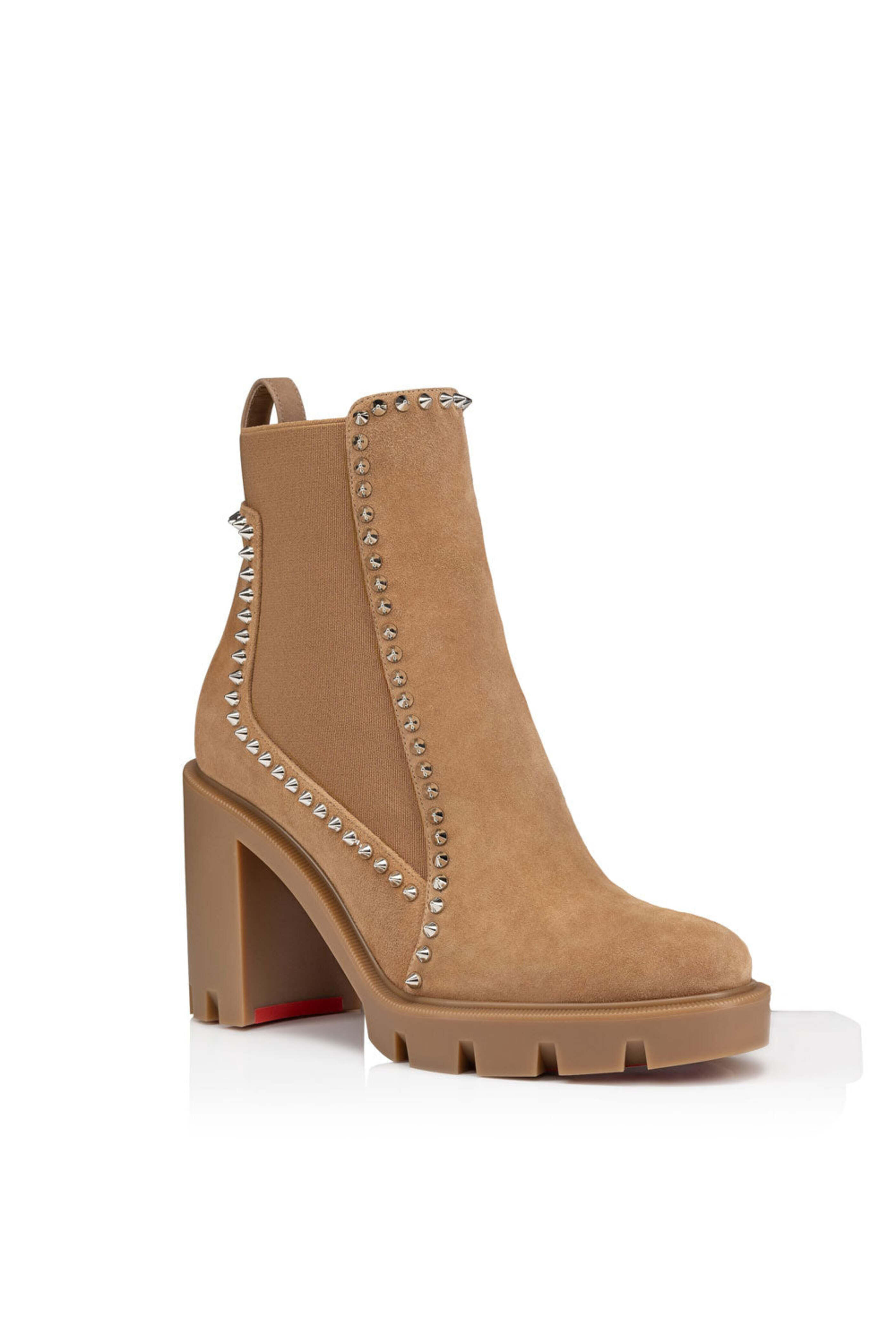 Christian Louboutin - Out Line Spike Lug Calf Bootie in Lionne
