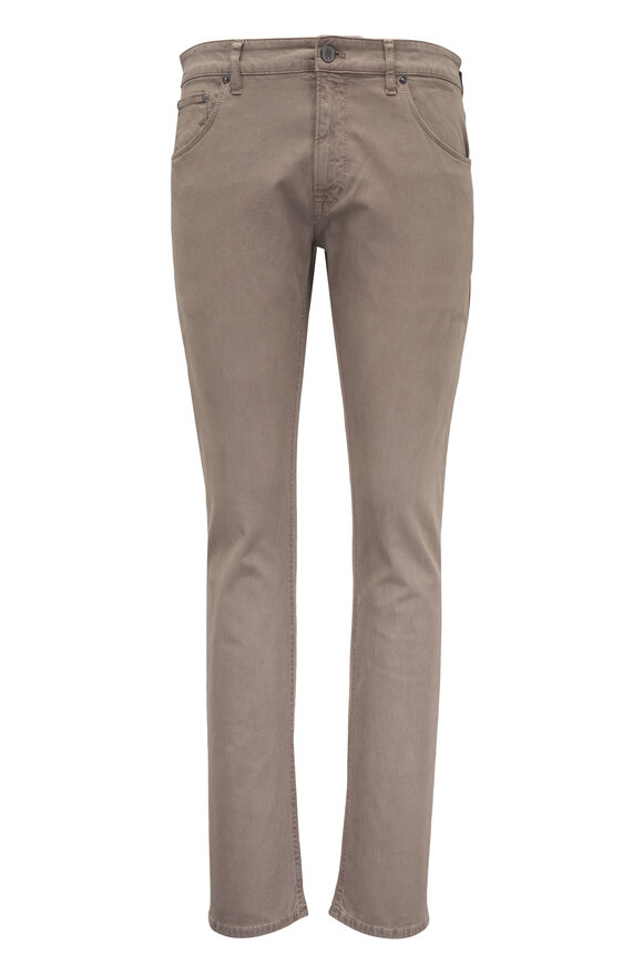 PT Torino Jazz Taupe Cotton Stretch Five Pocket Pant