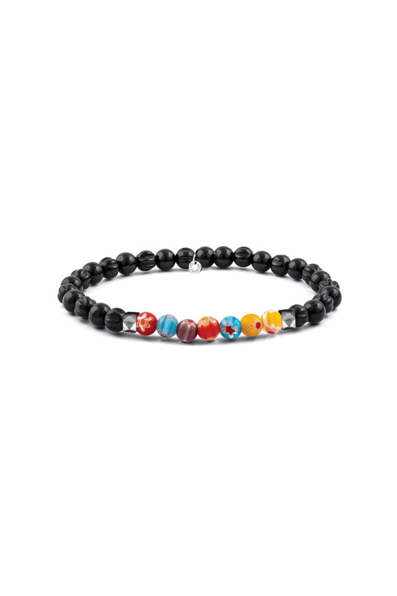 Tateossian - Millefiori Black Bead Bracelet