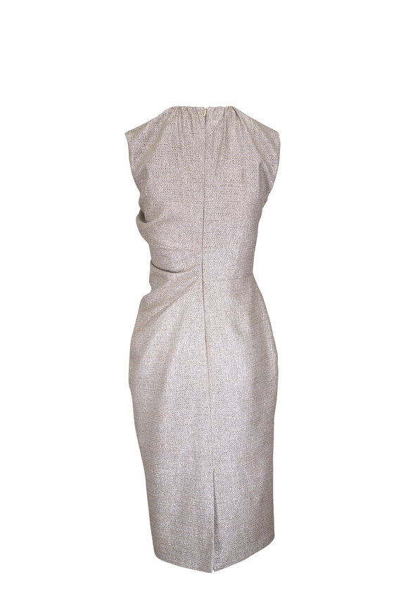 Kiton - Gold Sparkle Sleeveless Sheath Dress