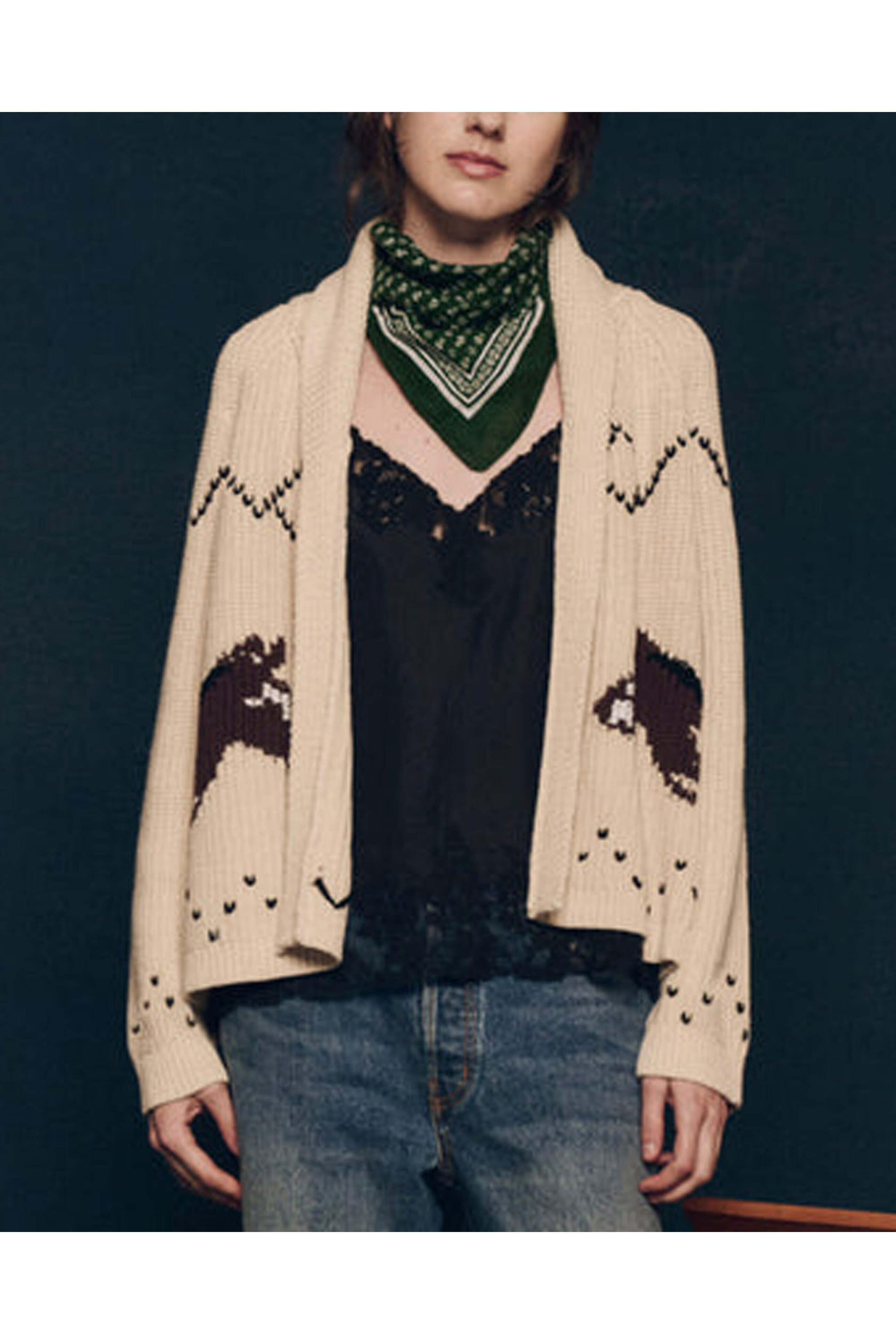 The Great - The Horse Lodge Cardigan in Cream