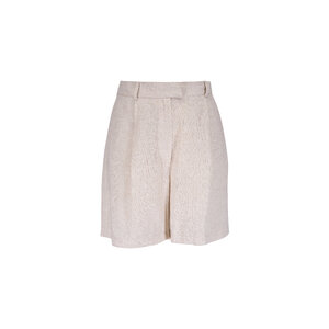 ショートパンツ BRUNELLO CUCINELLI BROWN LINEN SHORT BRUNELLO CUCINELLI linen shorts brown mottled | BRAUN Hamburg