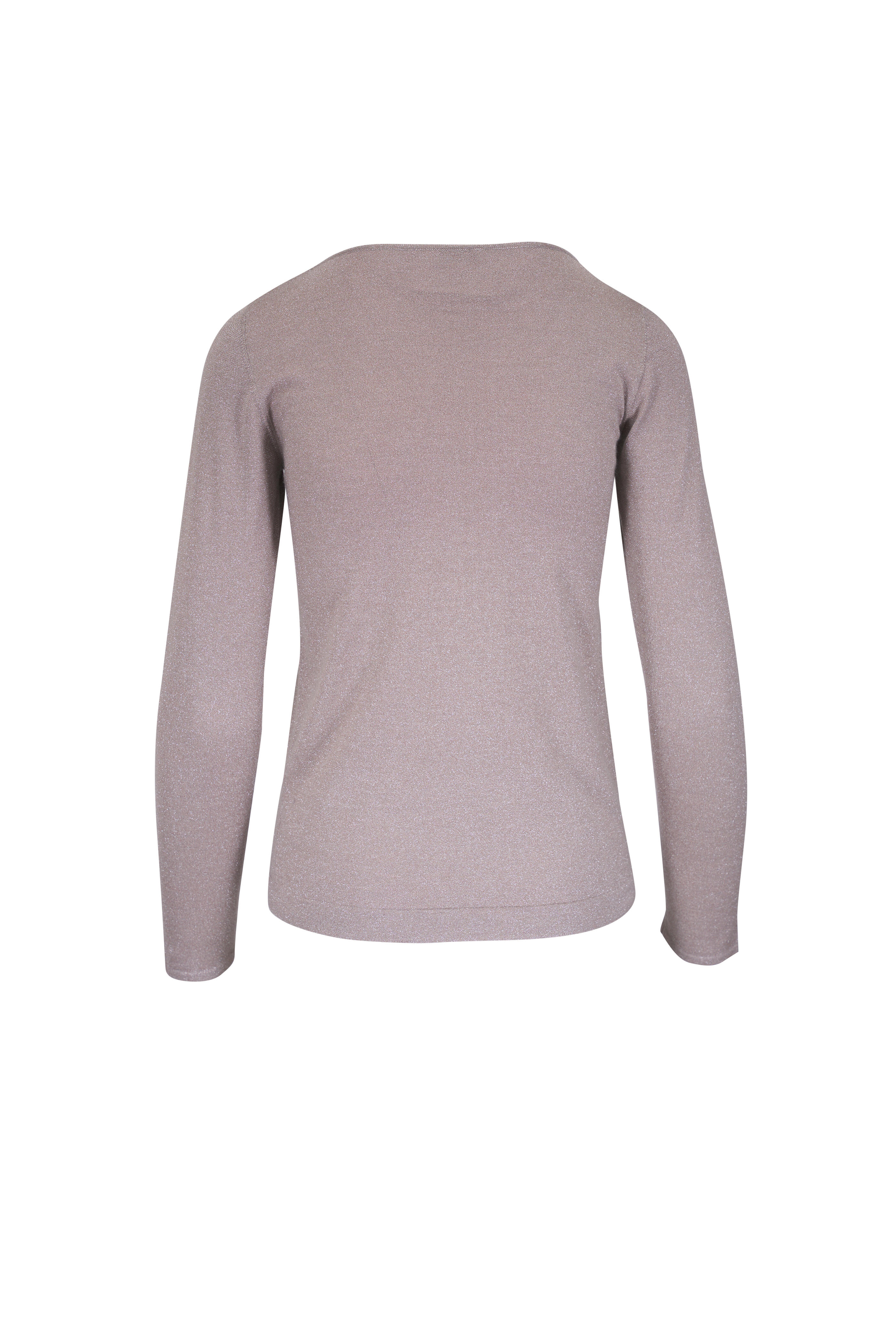 Brunello Cucinelli - Neutral Cashmere, Silk & Lurex Boatneck Sweater