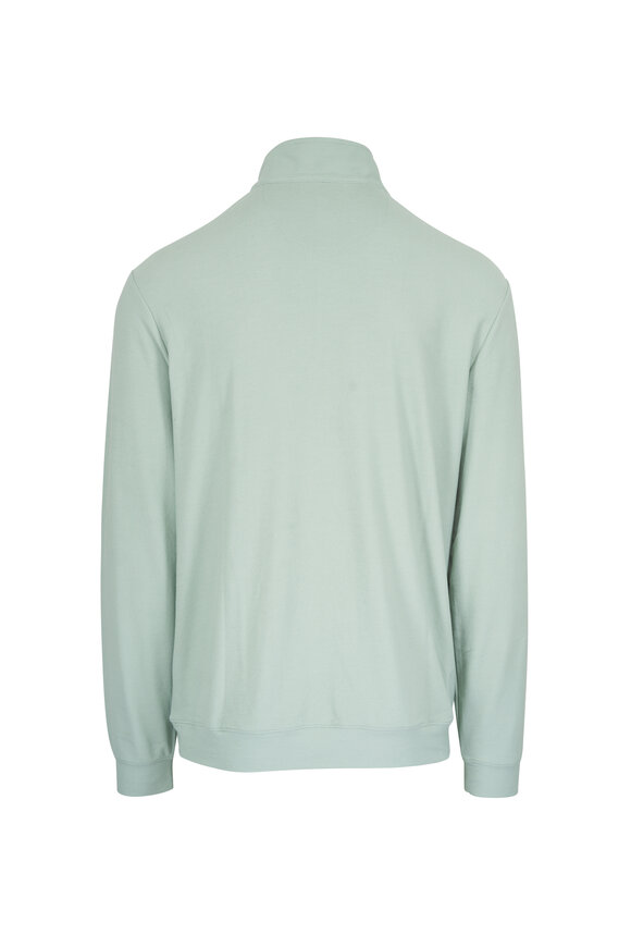 RLX Ralph Lauren Light Green Movemesh Knit Quarter Zip Pullover - view 2