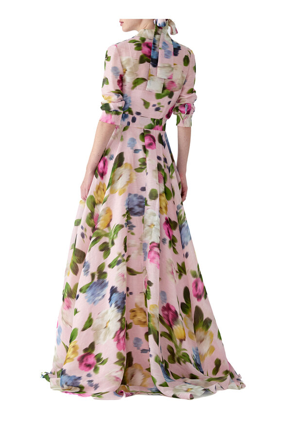 Carolina Herrera Rosewater Multi Trench Gown - view 3