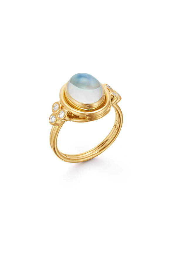 Temple St. Clair - 18K Yellow Gold Bombe Moonstone Ring