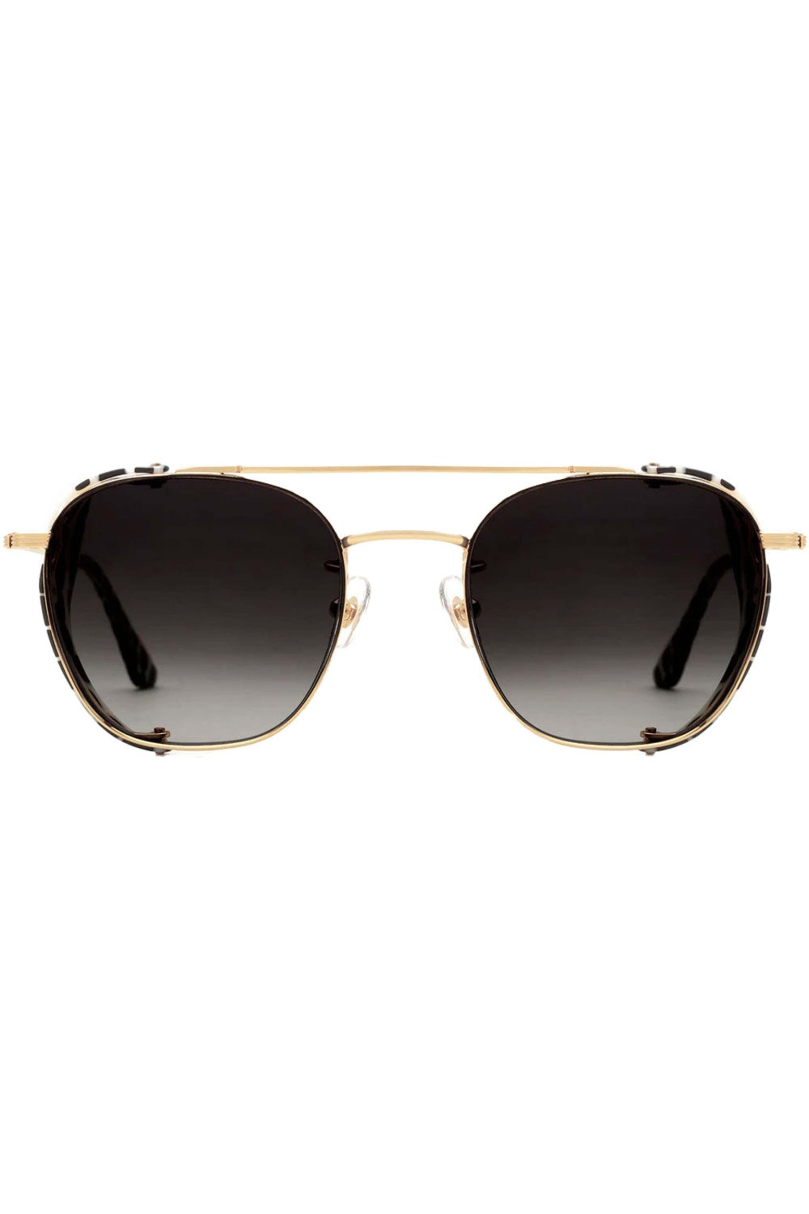 Krewe - Earhart Blinker Sunglasses in Matte Black & Domino - view 1