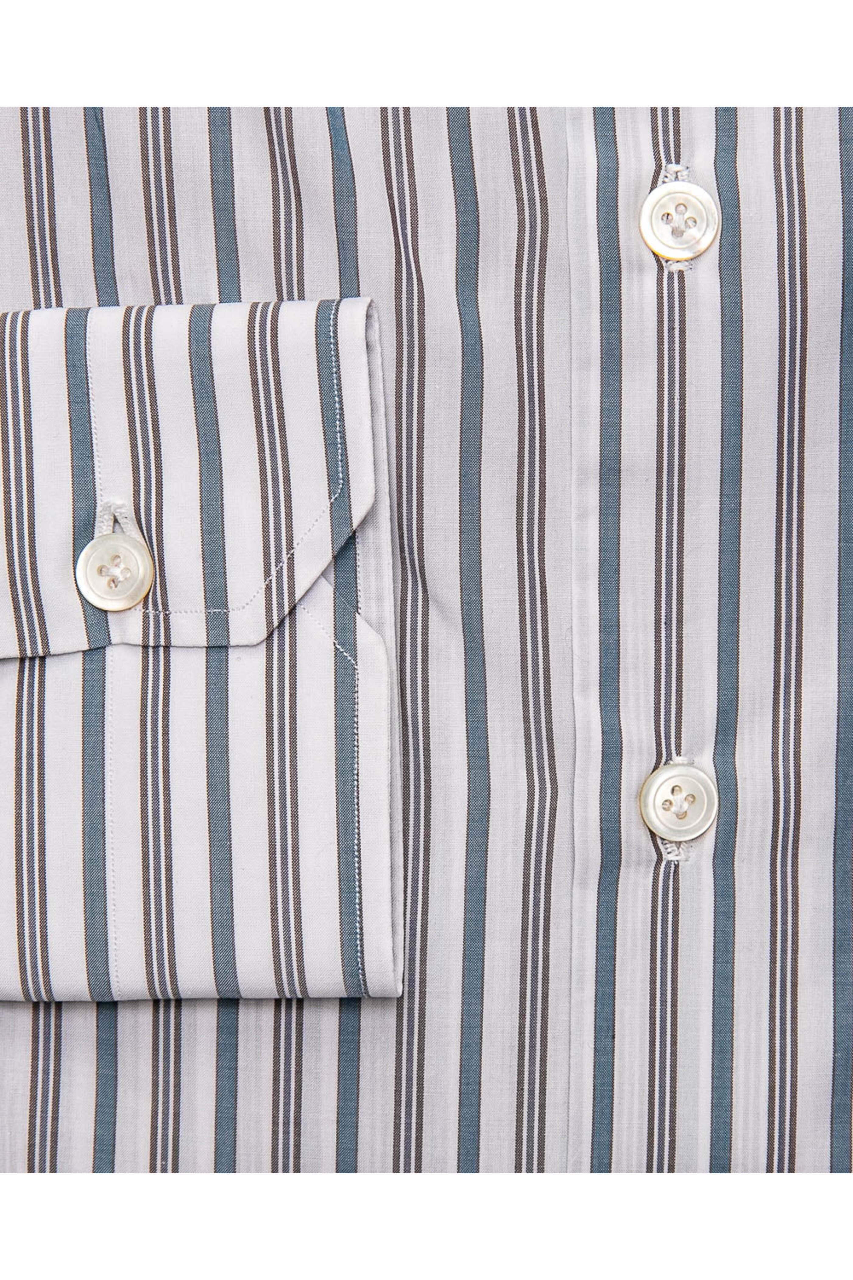 grey stripe dress shirt Striped Work Shirt main image 1