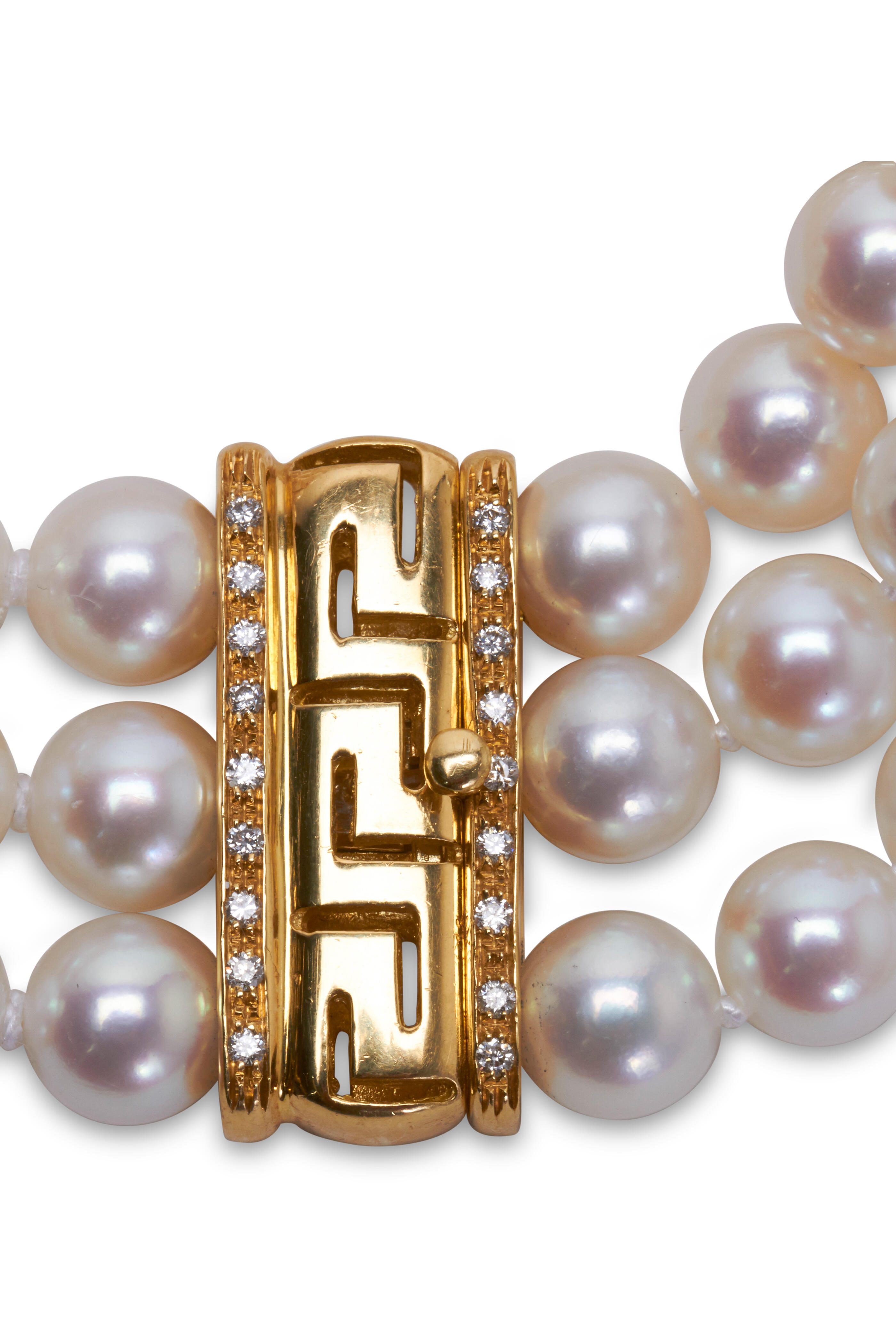 Assael - Yellow Gold Cultured Pearl Diamond Bracelet