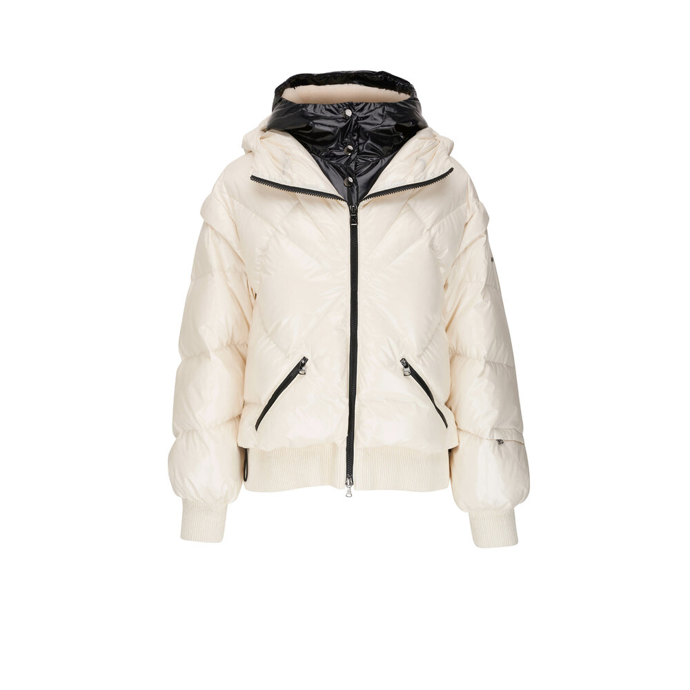 Bogner - Xally White Quilted Contrast Down Coat