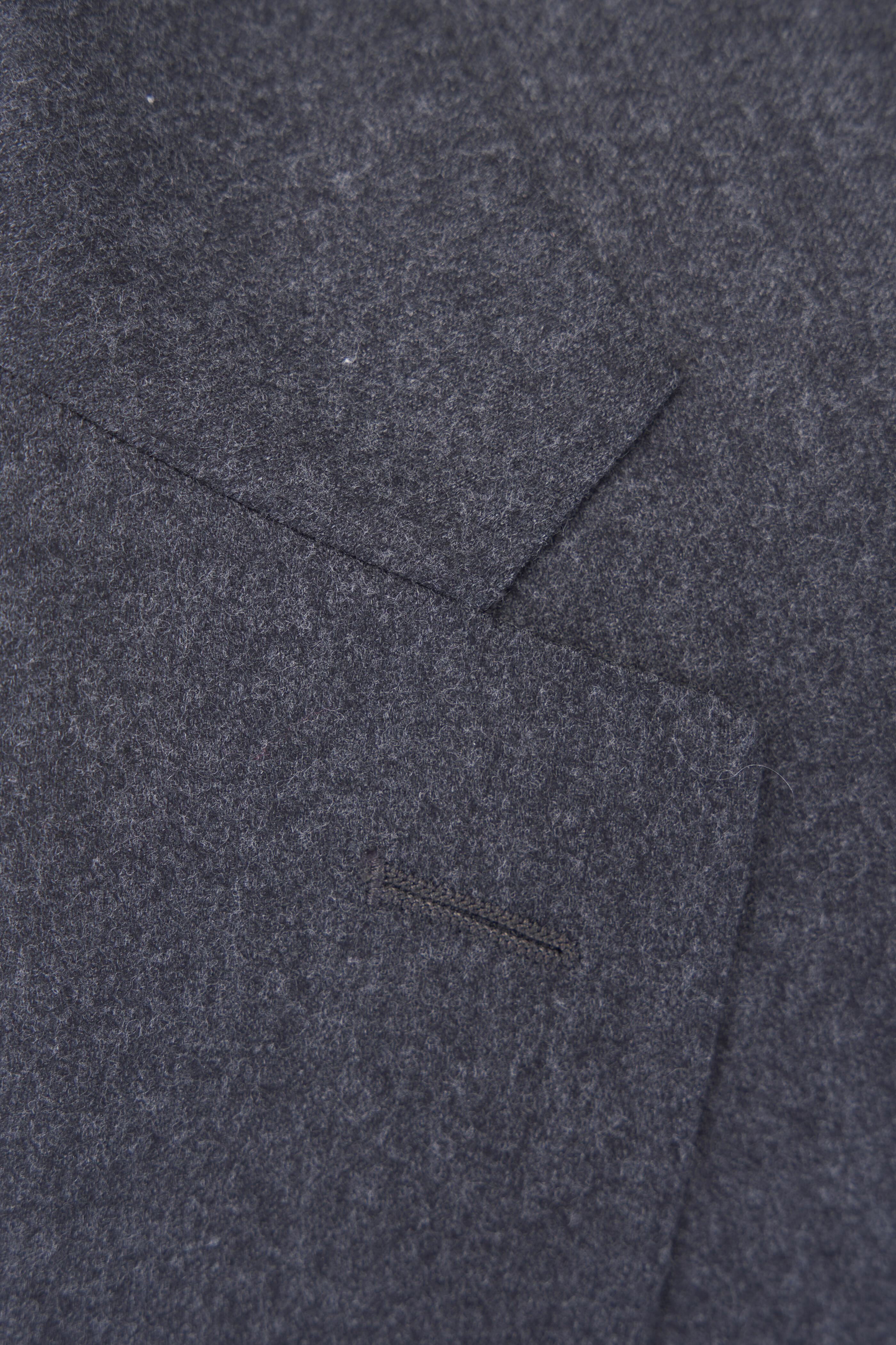 Canali - Solid Dark Gray Brushed Wool Suit