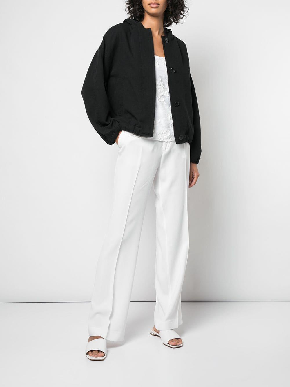 Vince - Black Cotton Hooded Jacket