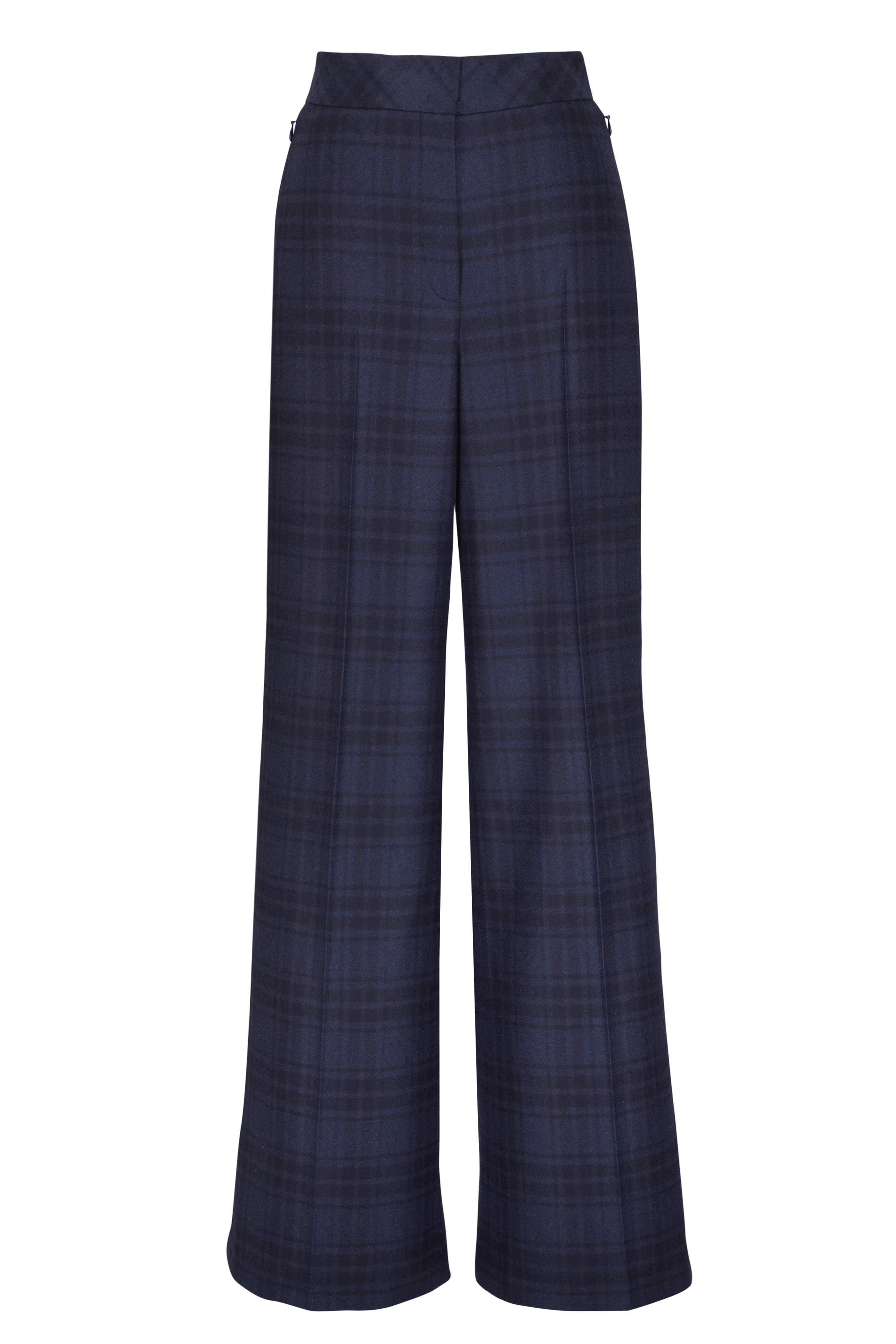 Akris - Fior Denim & Black Check Wool Pant
