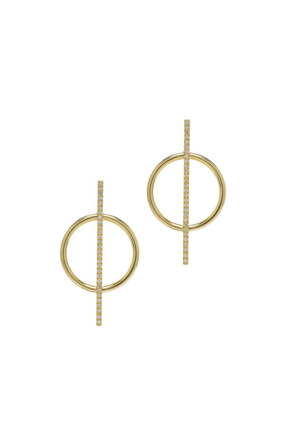 Genevieve Lau - Orlando Yellow Gold Diamond Hoop Earrings