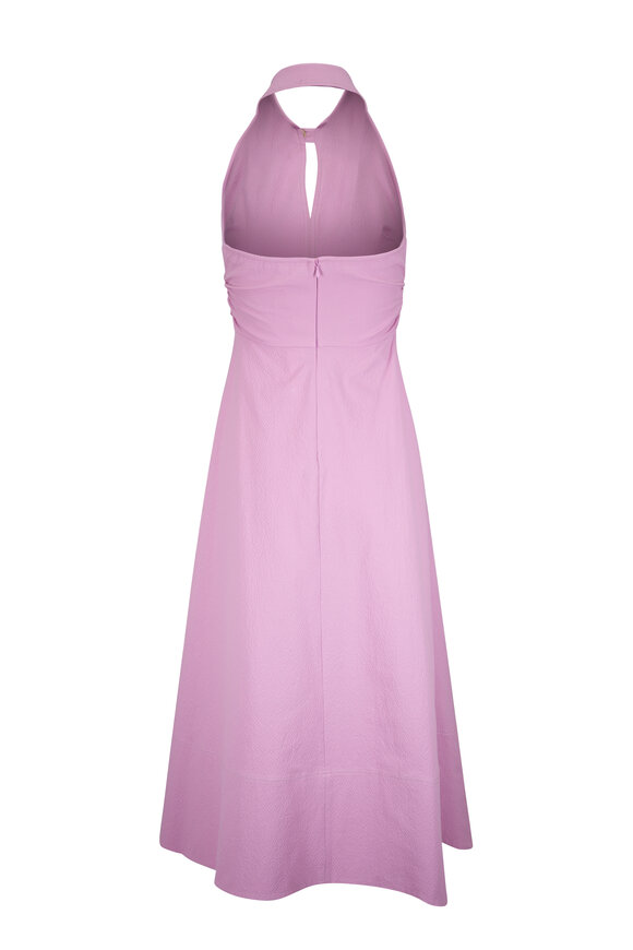 Veronica Beard Mackey Orchid Seersucker Halter Midi Dress - view 5