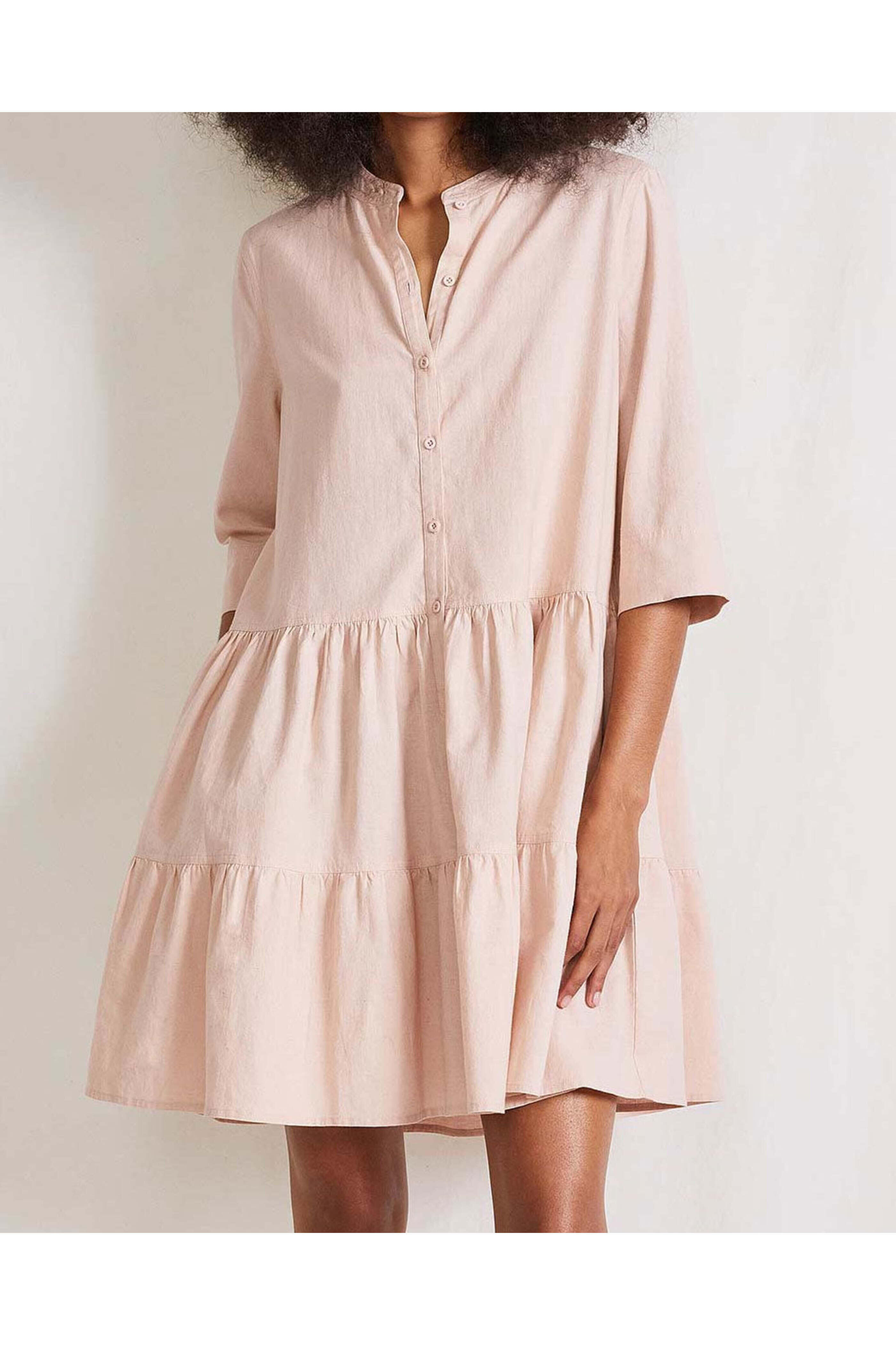 Apiece Apart - Blush Maurino Drop Waist Mini Dress