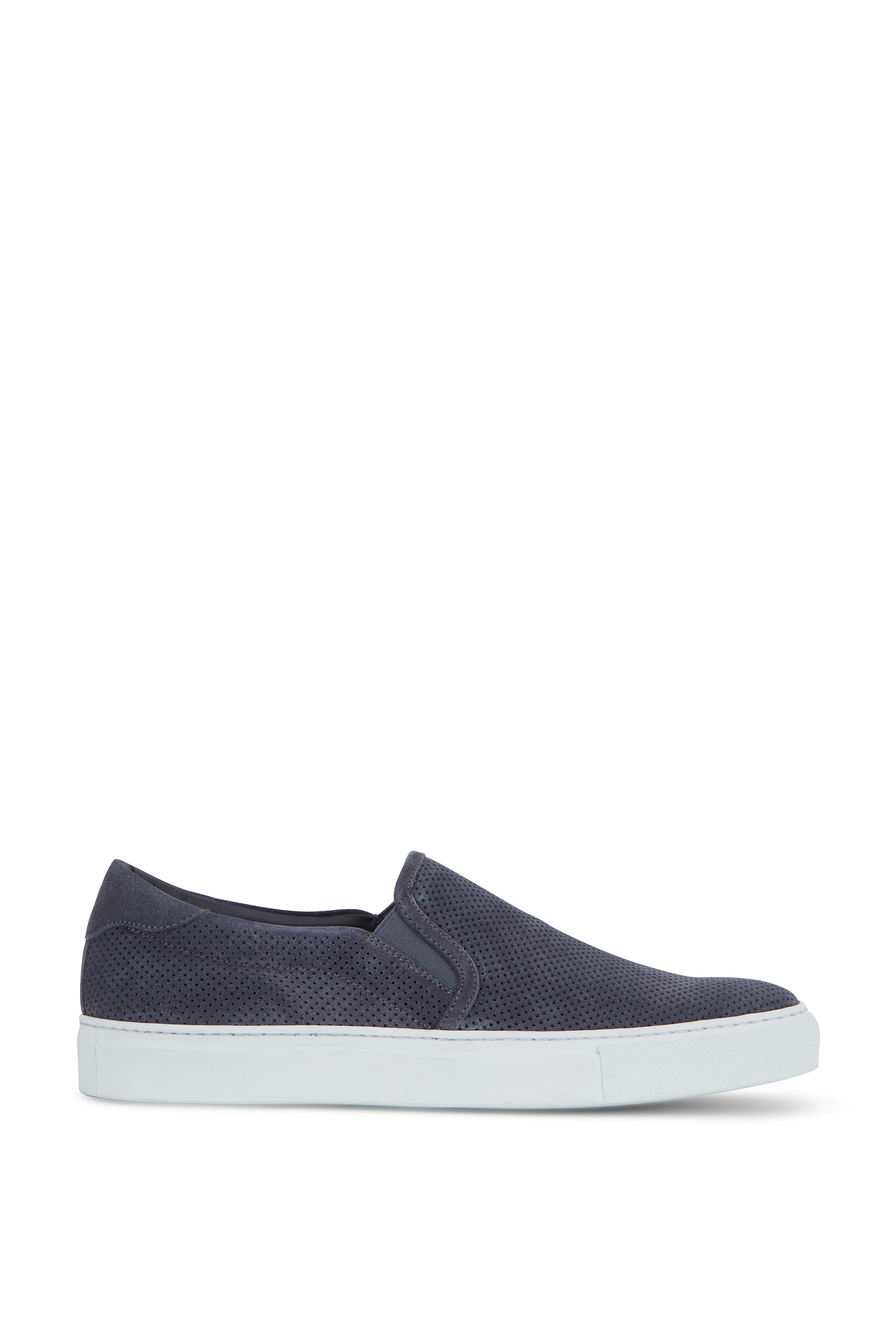To Boot New York - Racer Gray Perforated Suede Slip-On Sneaker