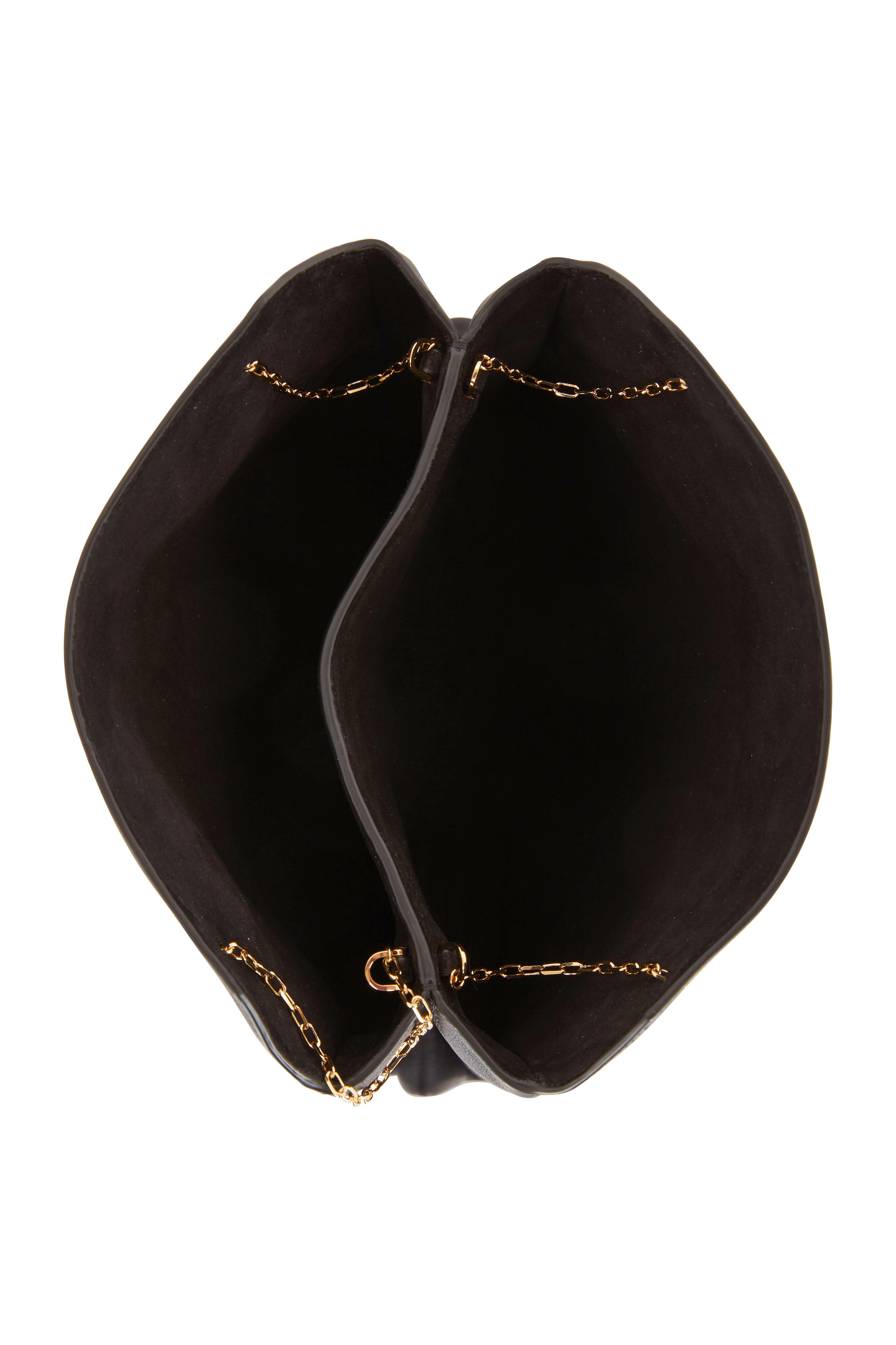 The Row - Small Lunch Black Leather Chain Bag