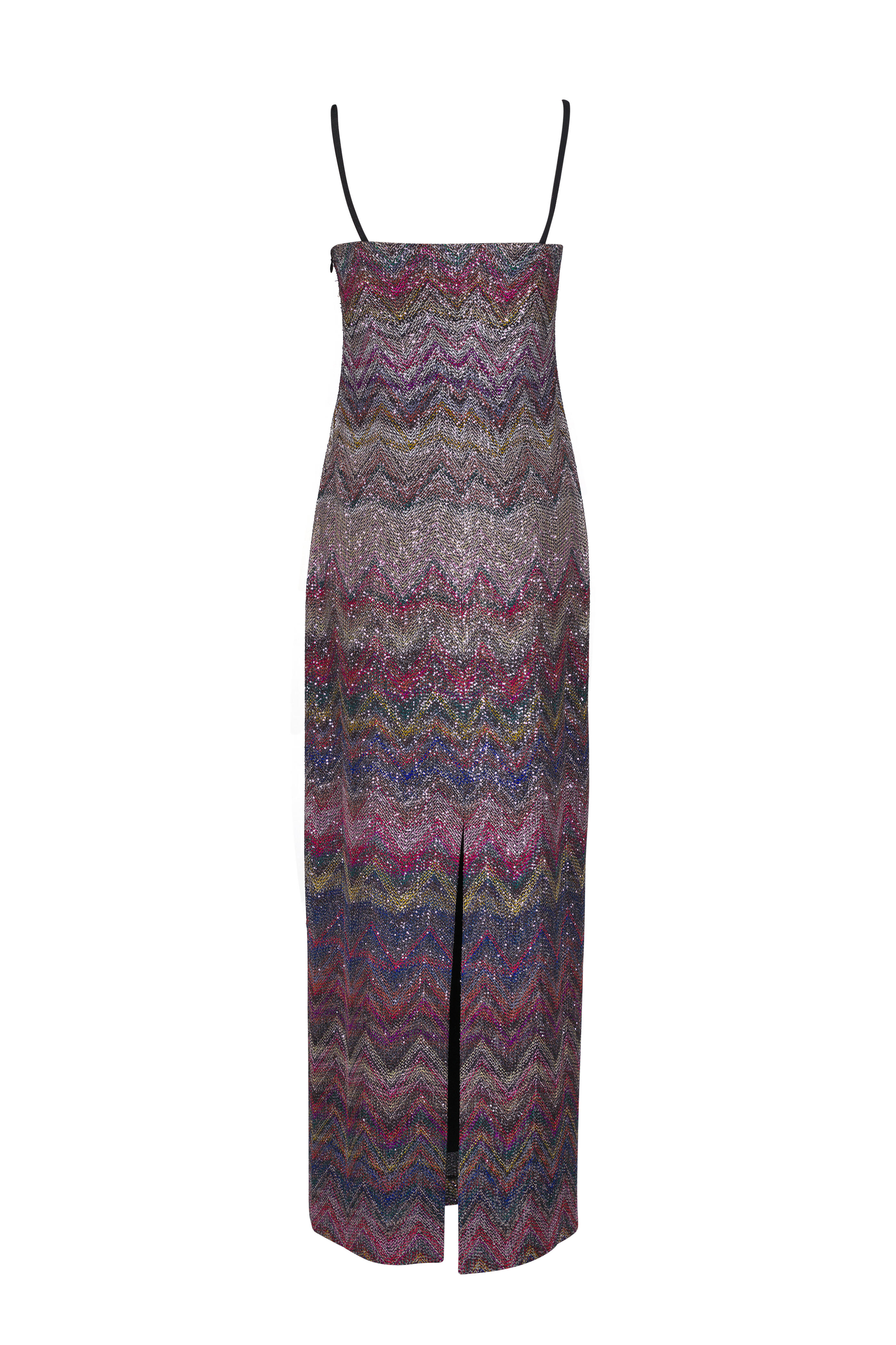 Missoni - Brown Multicolor Embellished Maxi Dress