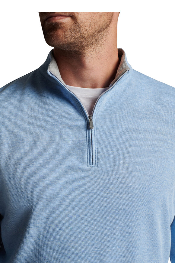 Peter Millar - Crown Cottage Blue Quarter Zip Pullover