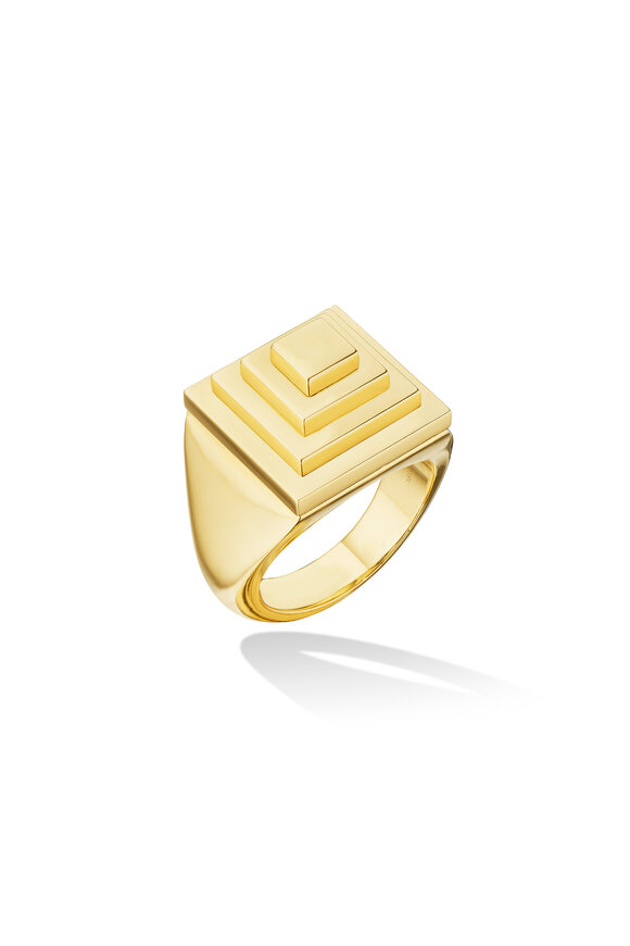 Cadar 18k Yellow Gold Foundation Pinky Ring - view 1