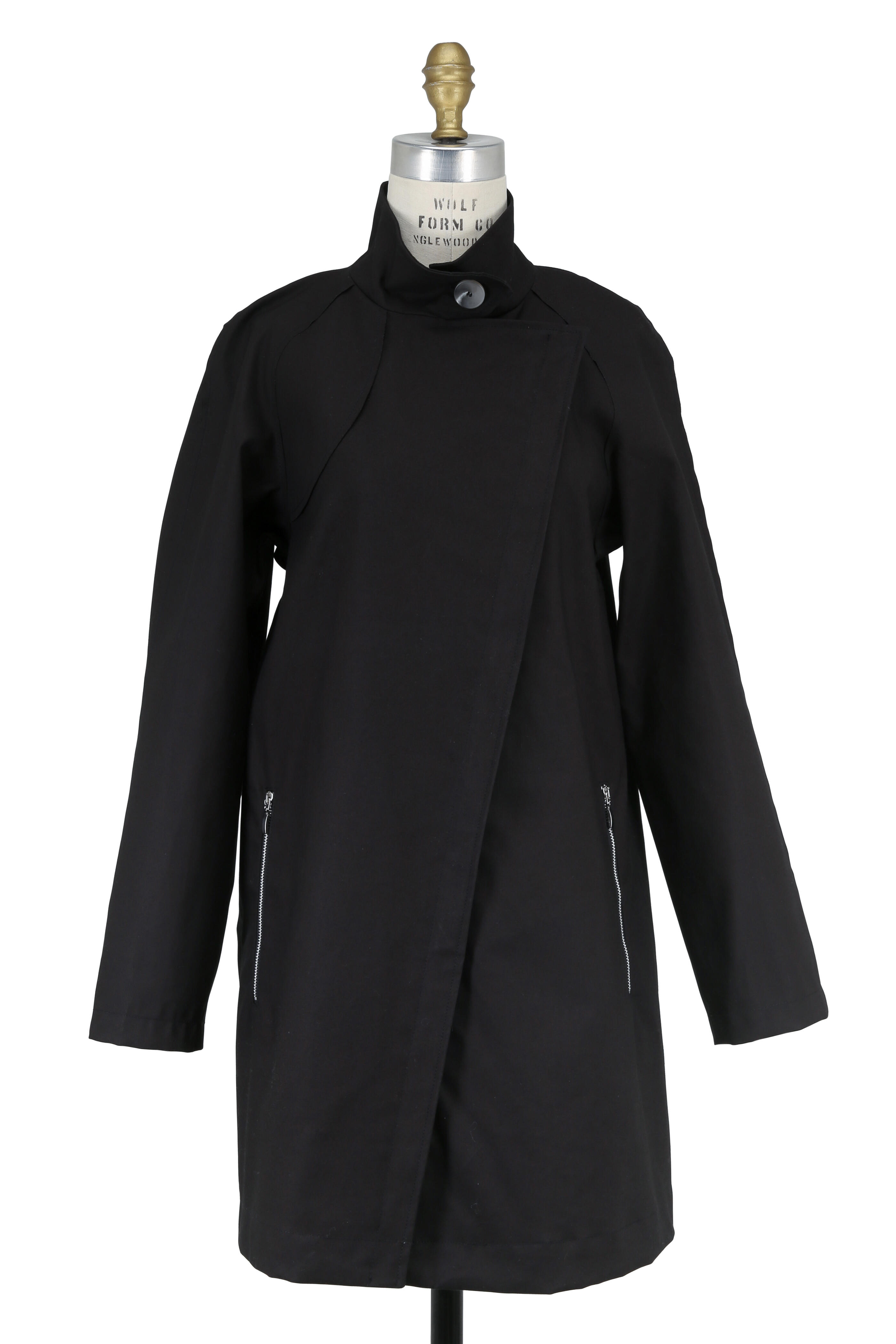 Pret Pour Partir - Eclat Black Waxed Cotton Trench Coat