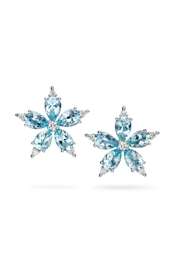 Paul Morelli - Stellanise Aquamarine & Diamond Stud Earrings