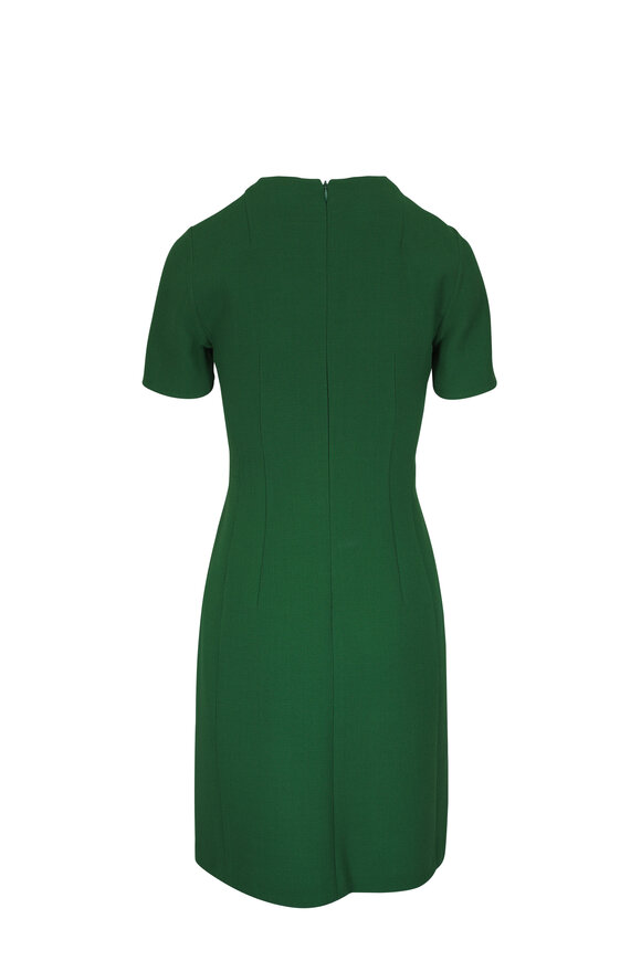 Akris - Pine Wool Tailored Waist Sheath Dress