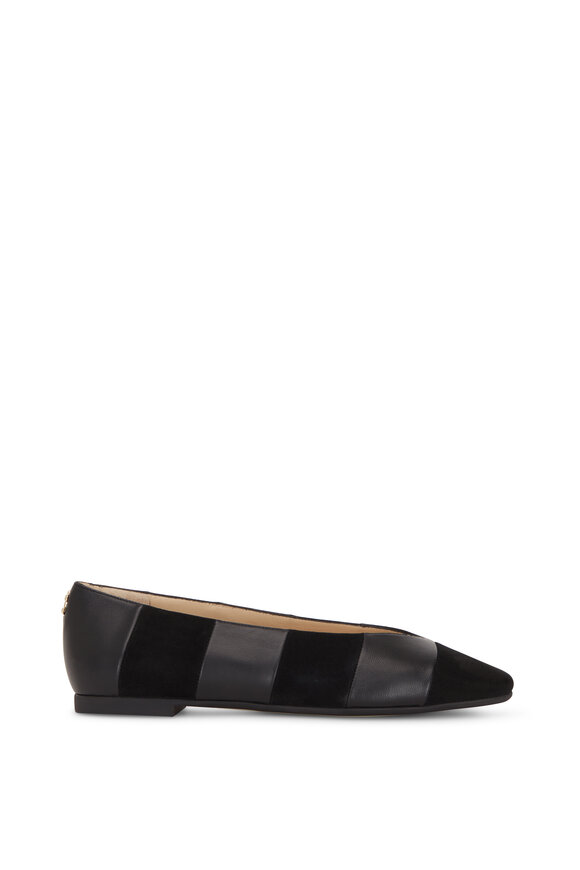 Jimmy Choo - Juelle Black Suede & Leather Ballet Flat