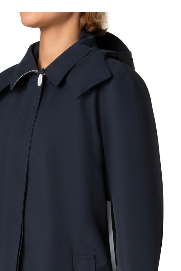 Akris Punto - Navy Blue Water Repellent Fisherman Parka