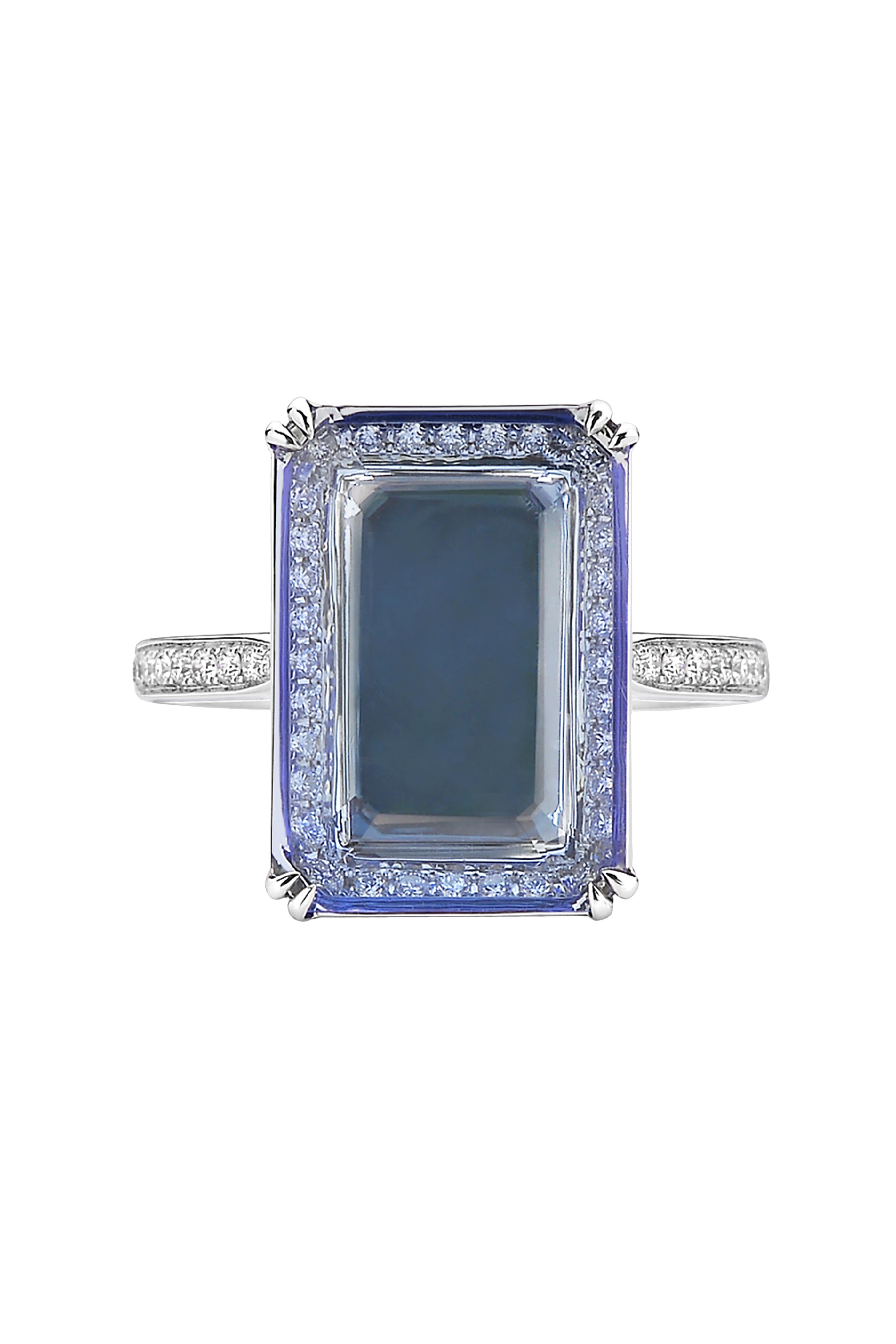 Paolo Costagli - 14K White Gold Tanzanite Cocktail Ring