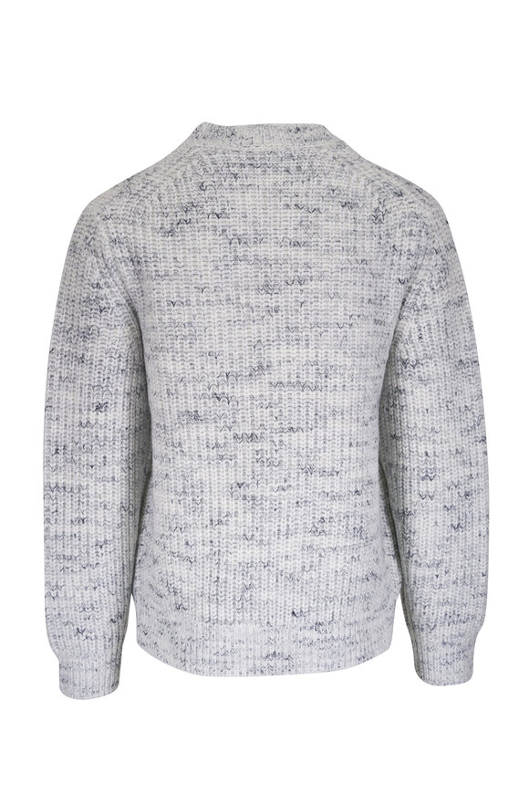 Vince - Heather White Super Space-Dye Wool Sweater