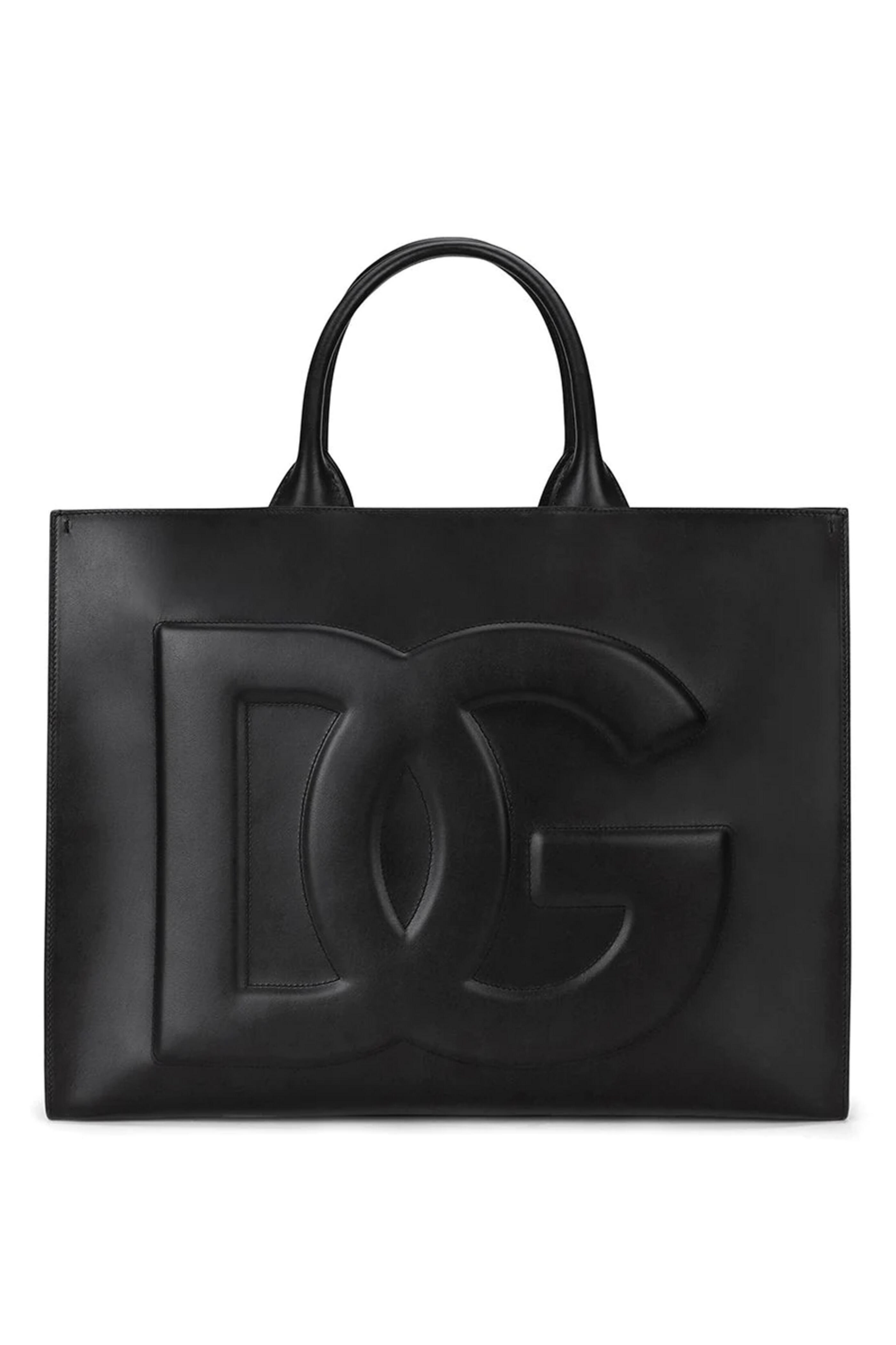 Dolce & Gabbana - Medium Beatrice DG Embossed Logo Tote in Black