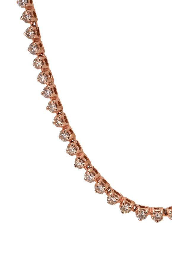 Louis Newman - Rose Gold Diamond Tennis Necklace