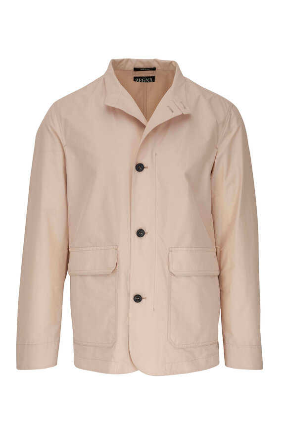 Zegna - Light Beige Cotton & Nylon Tech Jacket 