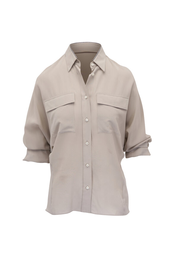【美品】BRUNELLO CUCINELLI ハンドバッグ　モニーレ　ロゴ刻印 美品】BRUNELLO CUCINELLI ハンドバッグモニーレロゴ刻印