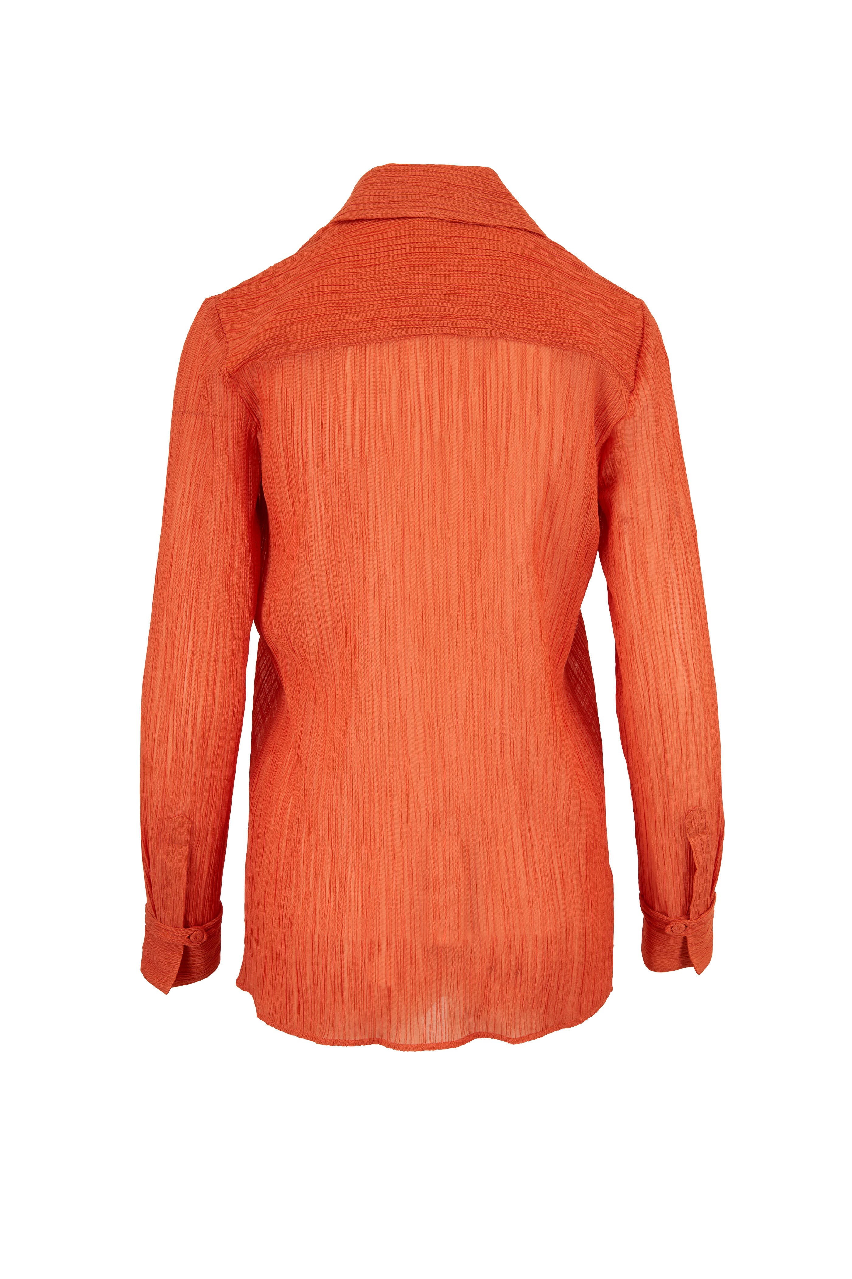 Gabriela Hearst - Cruz Spice Crinkled Cotton & Silk Shirt