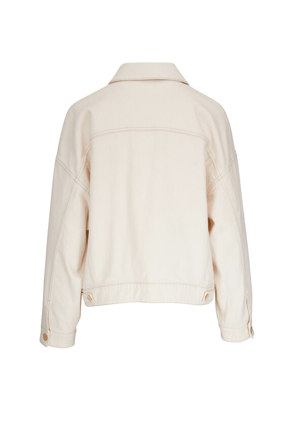 Brunello Cucinelli - White Garment Dyed Denim Jacket 