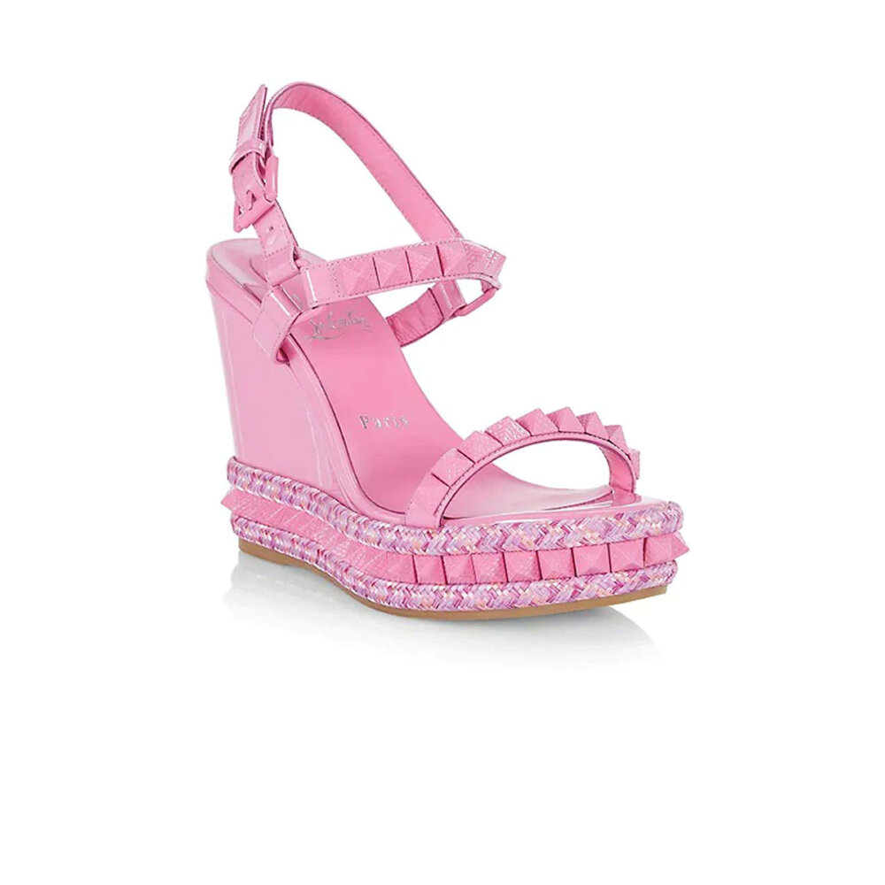 【CHRISTIAN LOUBOUTIN】日本公式在庫無し★Pyrastrass 110mm Christian Louboutin Pyrastrass 110mm Wedge Sandals | Purple