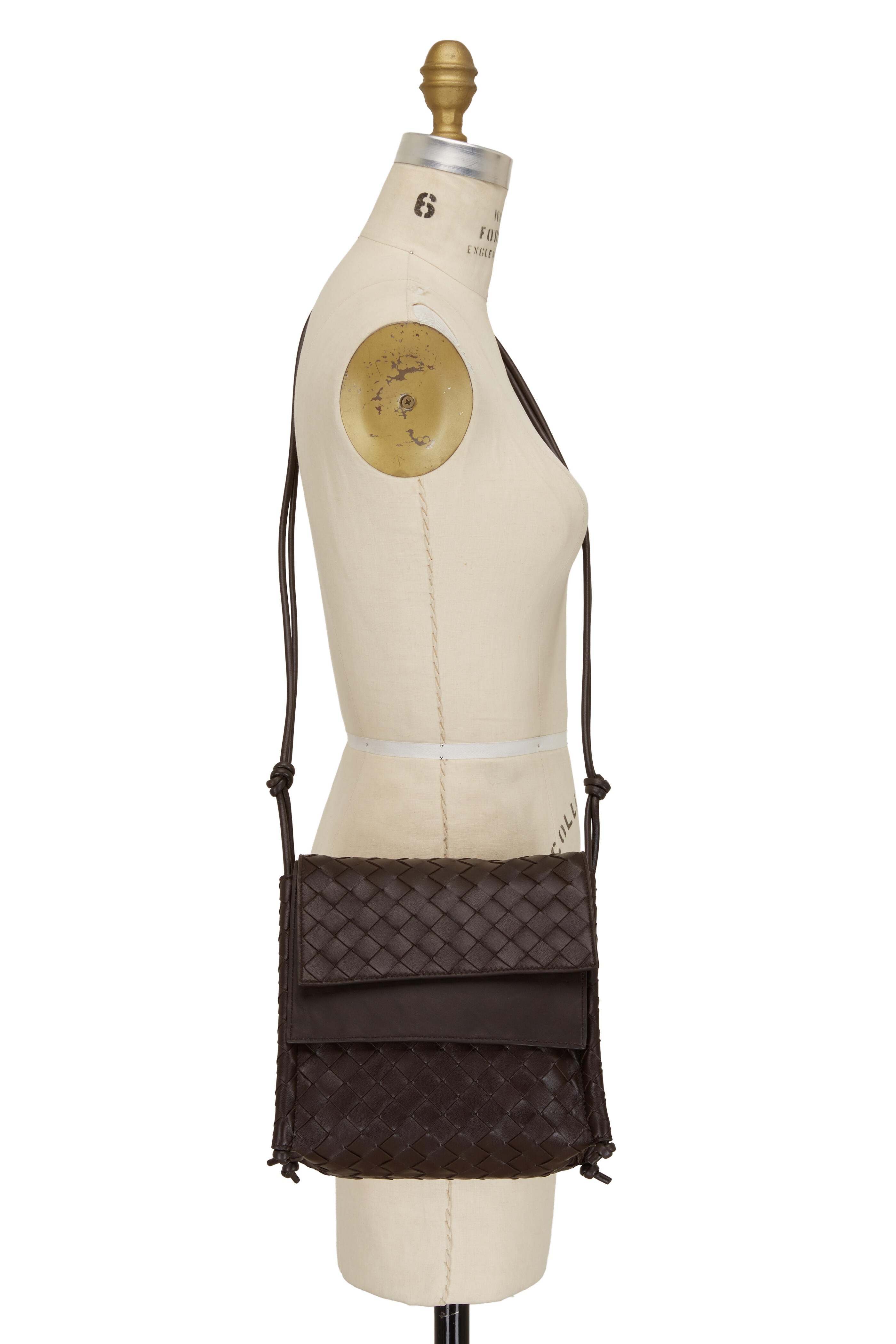 Bottega Veneta - Dark Brown Small BV Fold Crossbody